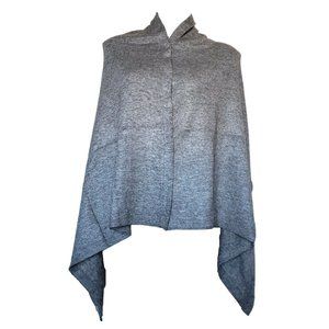 Himalaya Handmade 100% Lightweight Cashmere Buttoned Poncho Wrap Made in Nepal L